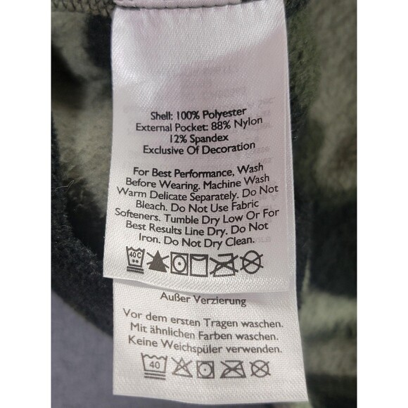 Eddie Bauer First Ascent Pullover Mens 2XL Green Camo Fleece Quarter Zip Pocket - Picture 7 of 12